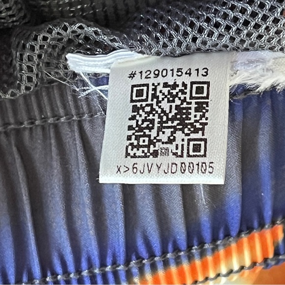 Adidas Men’s XL Lined Swim Trunks Gray Blue Orange Logo Graphic - Picture 6 of 7